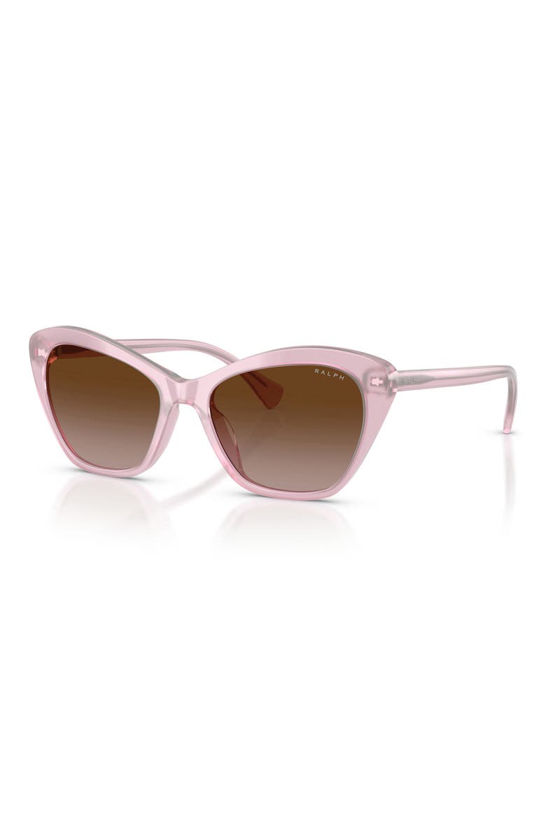 55mm Gradient Butterfly Sunglasses, Alternate, color, OPAL VIOLET / GRADIENT BROWN