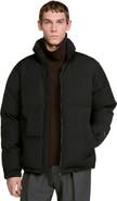 SANDRO Zip-up Tech Fabric Puffer Jacket