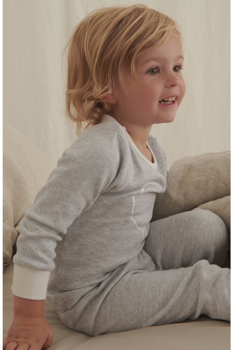 Snoozy Fitted Two-Piece Graphic Pajamas, Alternate, color, GREY