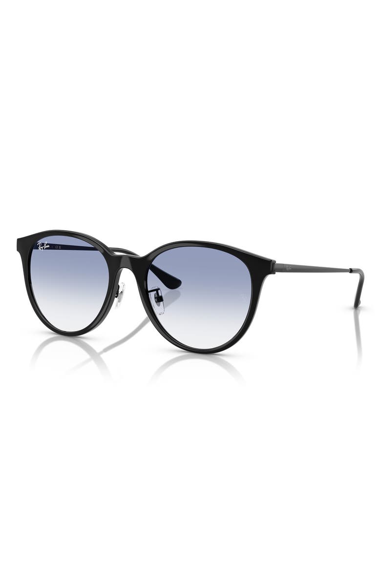 Ray-Ban 55mm Gradient Round Sunglasses, Alternate, color, Black