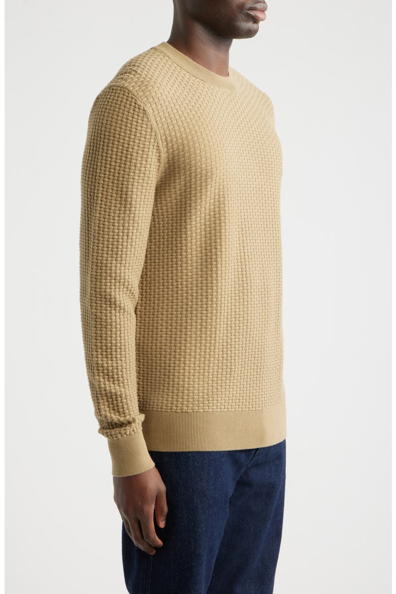 Imberto Textured Sweater, Alternate, color, DARK BEIGE
