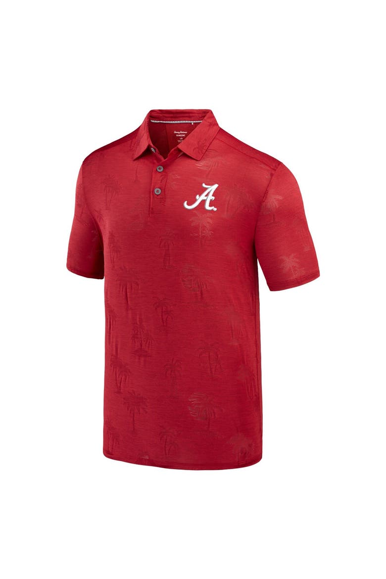 Men's Tommy Bahama Crimson Alabama Crimson Tide Sport Palm Coast Palmera IslandZone Polo, Alternate, color, Crimson