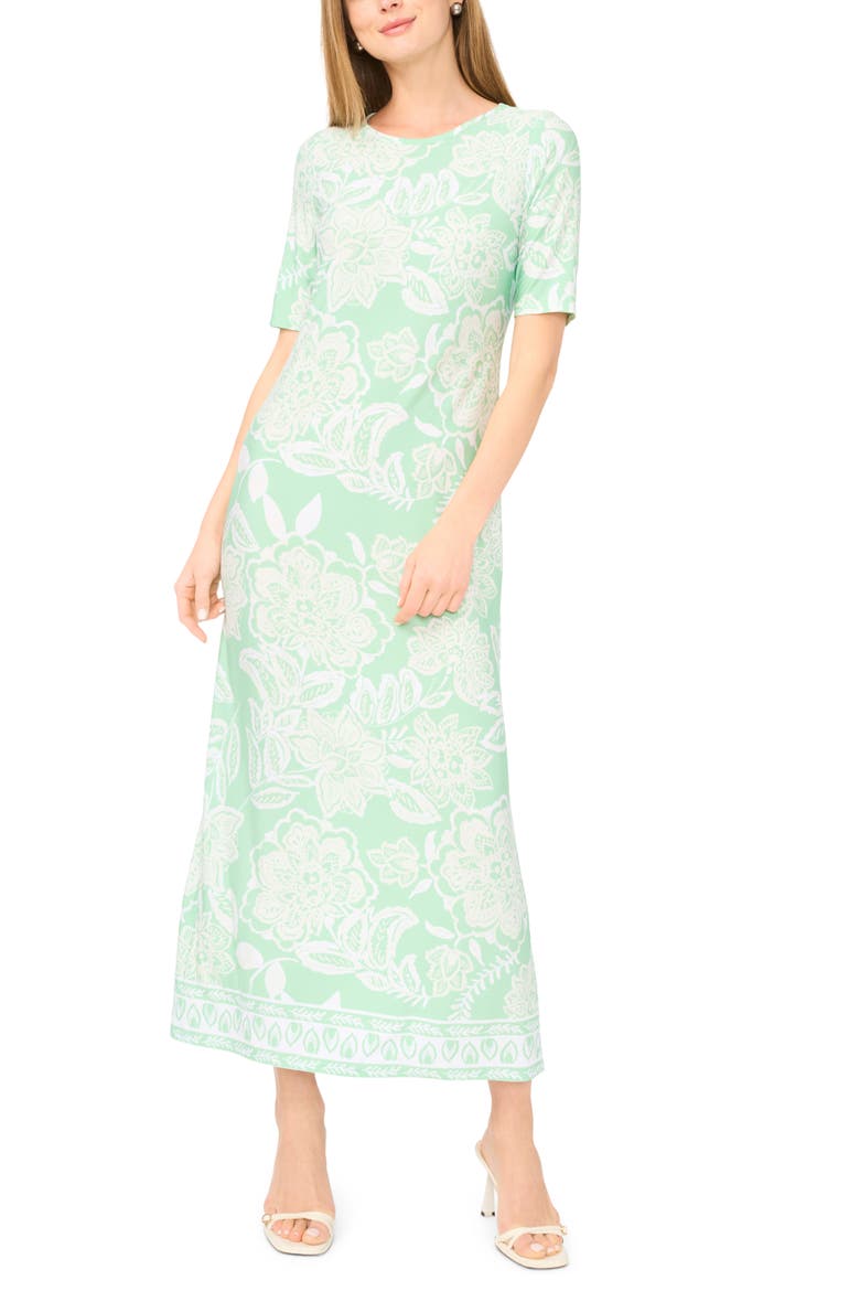 Print Maxi Dress, Main, color, LUCENT WHITE