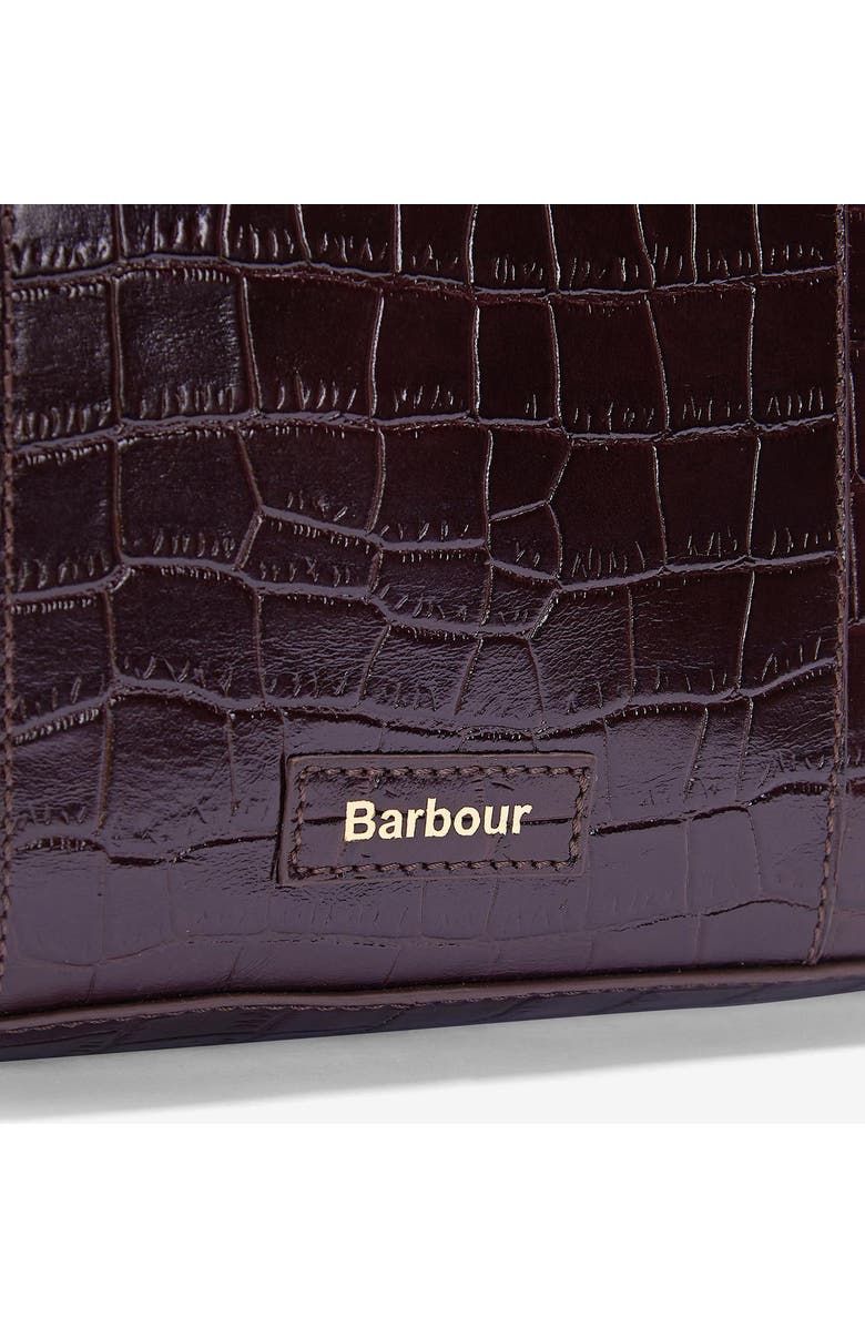 Barbour Eilein Croc Embossed Leather Tote, Alternate, color,