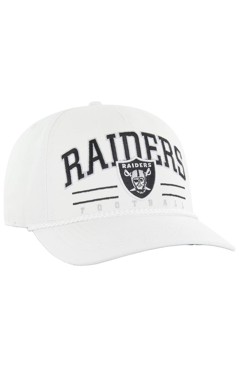 '47 Men's '47 White Las Vegas Raiders Roscoe Hitch Rope Adjustable Hat, Alternate, color, White