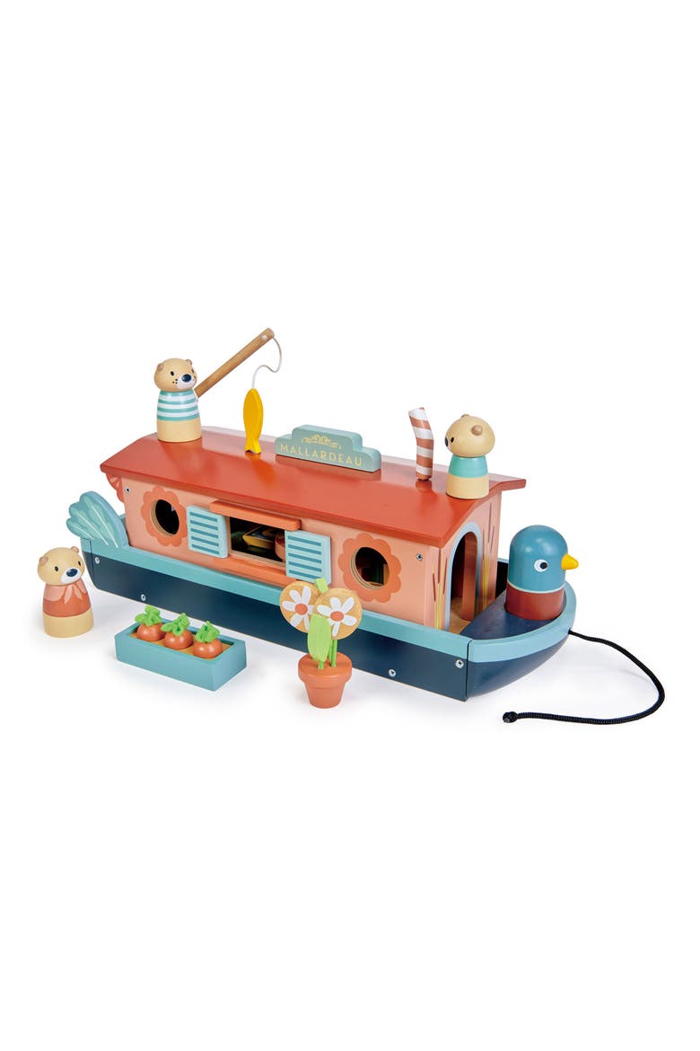 Little Otter Wooden Canal Boat Playset, Alternate, color, MULTI
