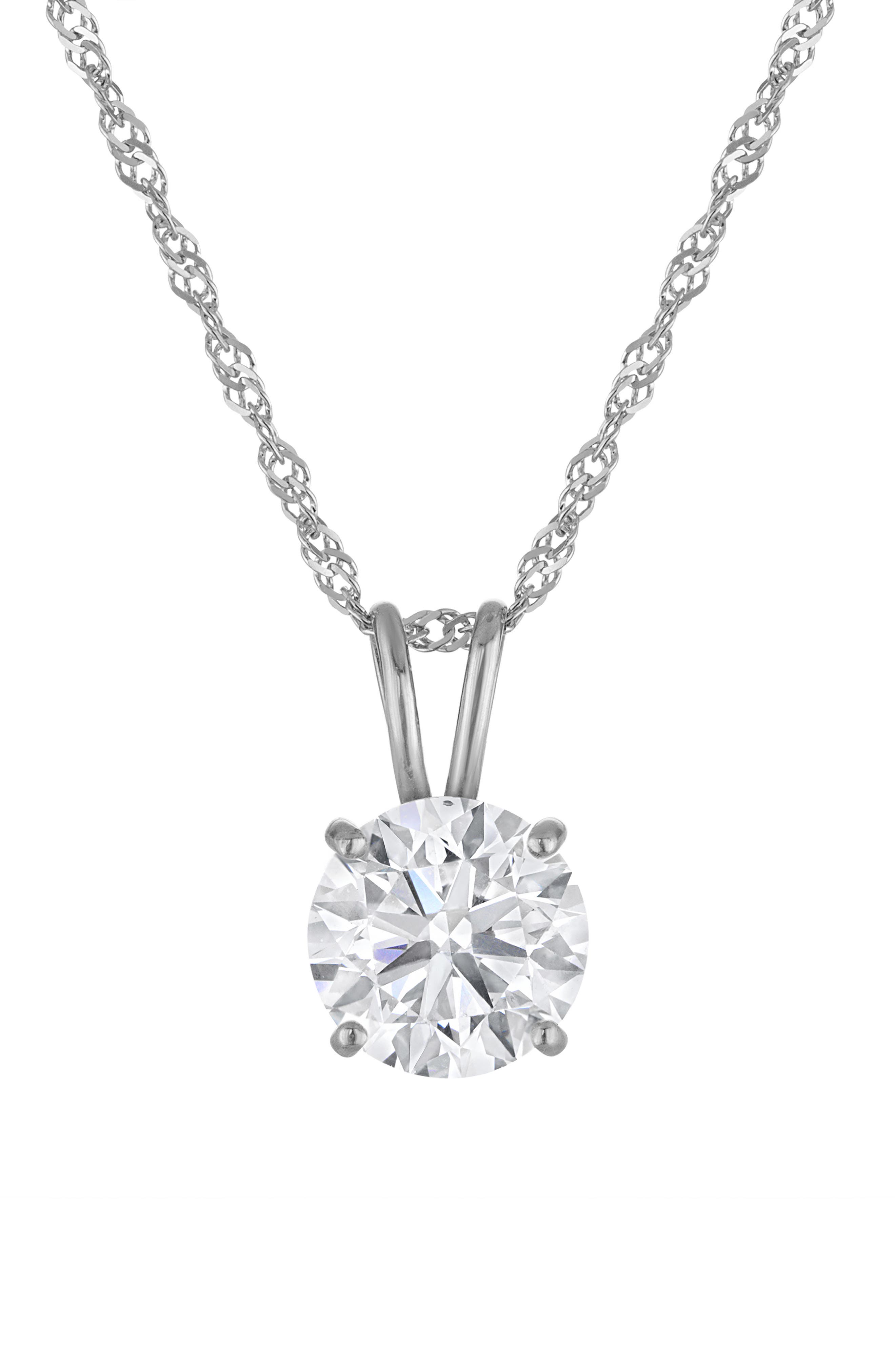 FZN 14K Gold Lab Grown Diamond Pendant Necklace