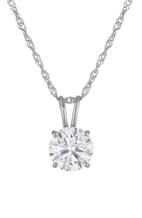 14K Gold Lab Grown Diamond Pendant Necklace