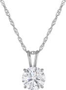 FZN 14K Gold Lab Grown Diamond Pendant Necklace