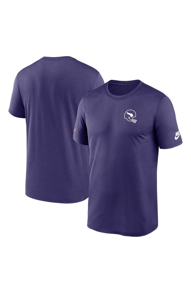 Nike Men's Nike Purple Minnesota Vikings Sideline Alt Pack Small Logo Legend Performance T-Shirt, Main, color,