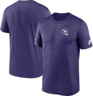 Nike Men's Nike Purple Minnesota Vikings Sideline Alt Pack Small Logo Legend Performance T-Shirt