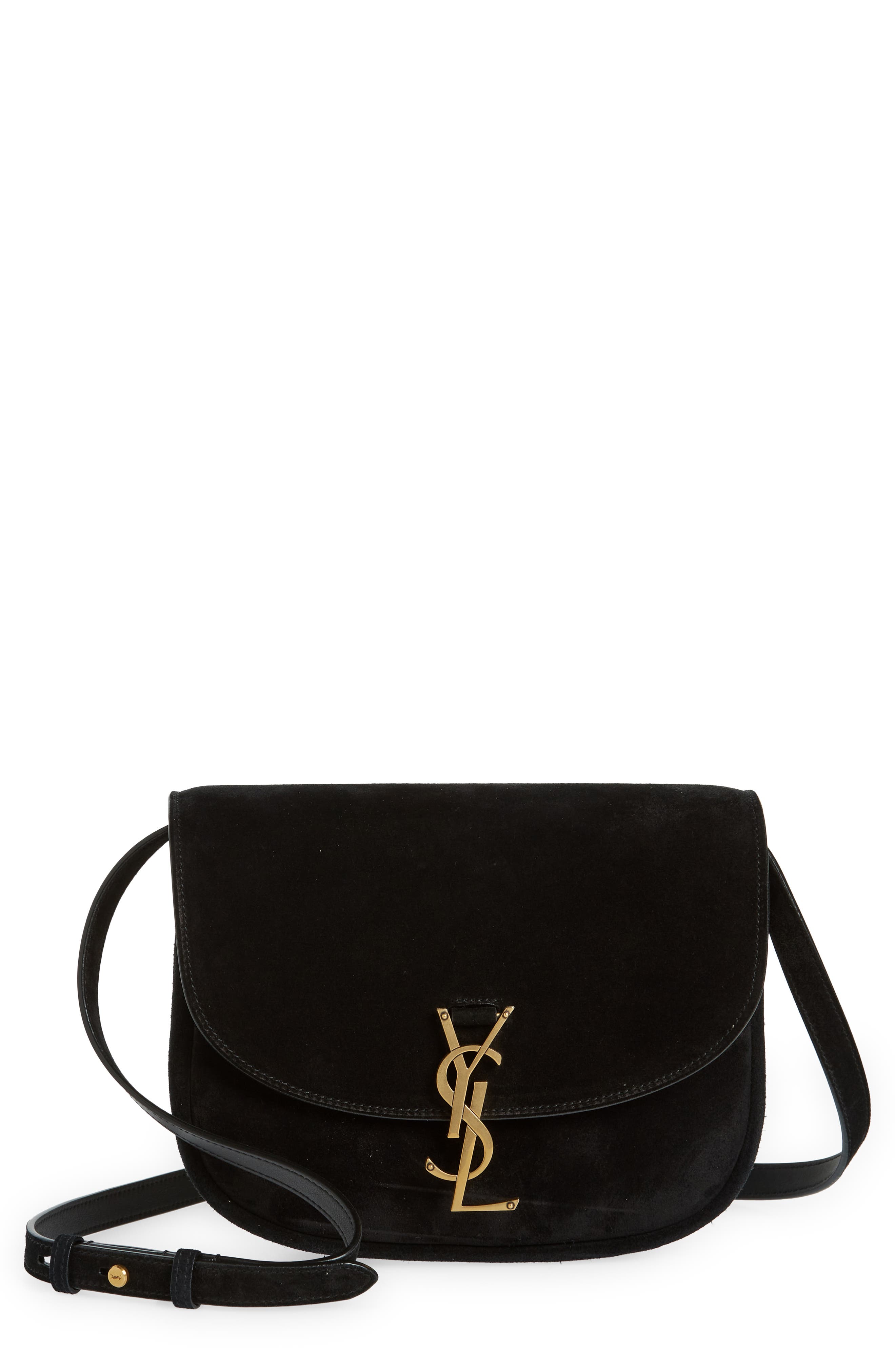 Saint Laurent Medium Kaia Suede Crossbody Bag, Main, color, 
