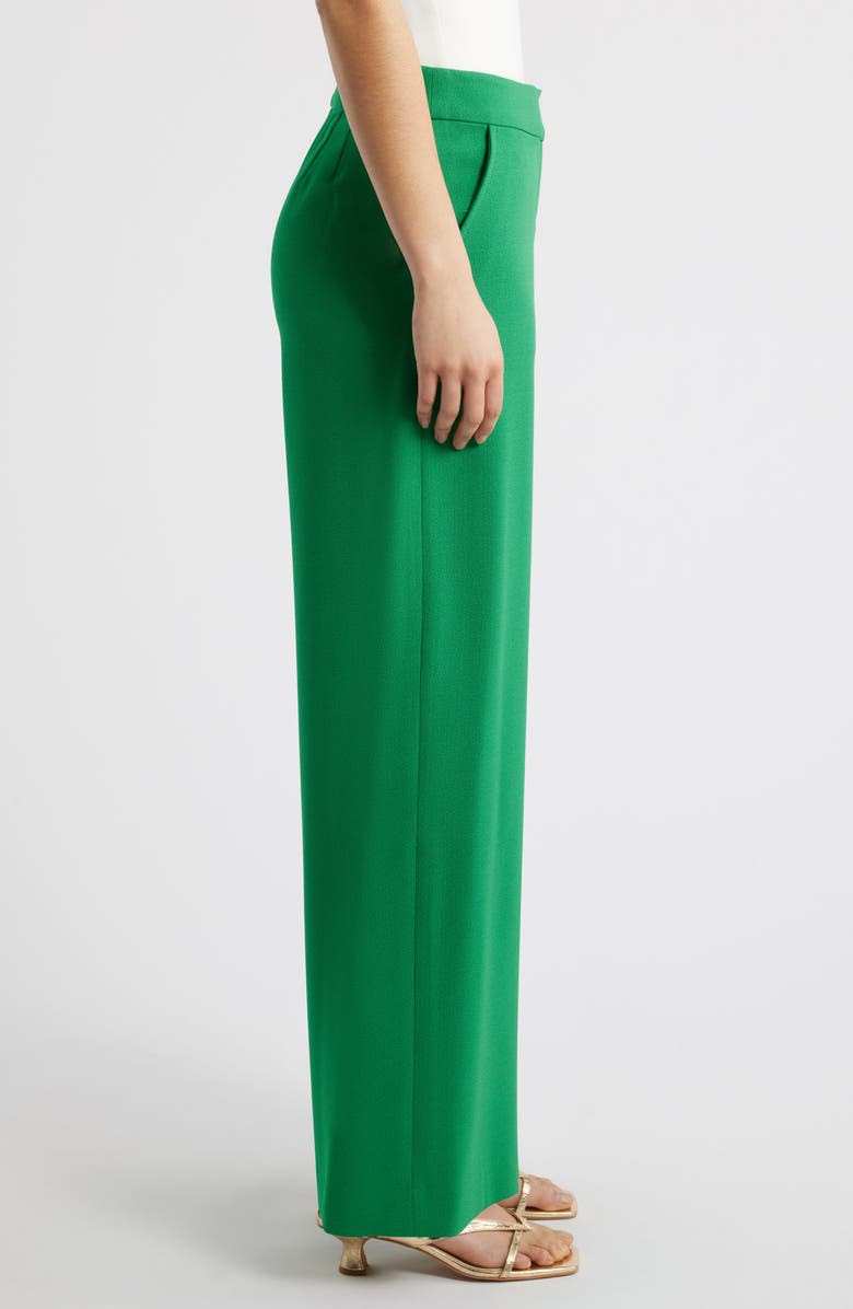 Tahari ASL Wide Leg Pants, Alternate, color, Emerald