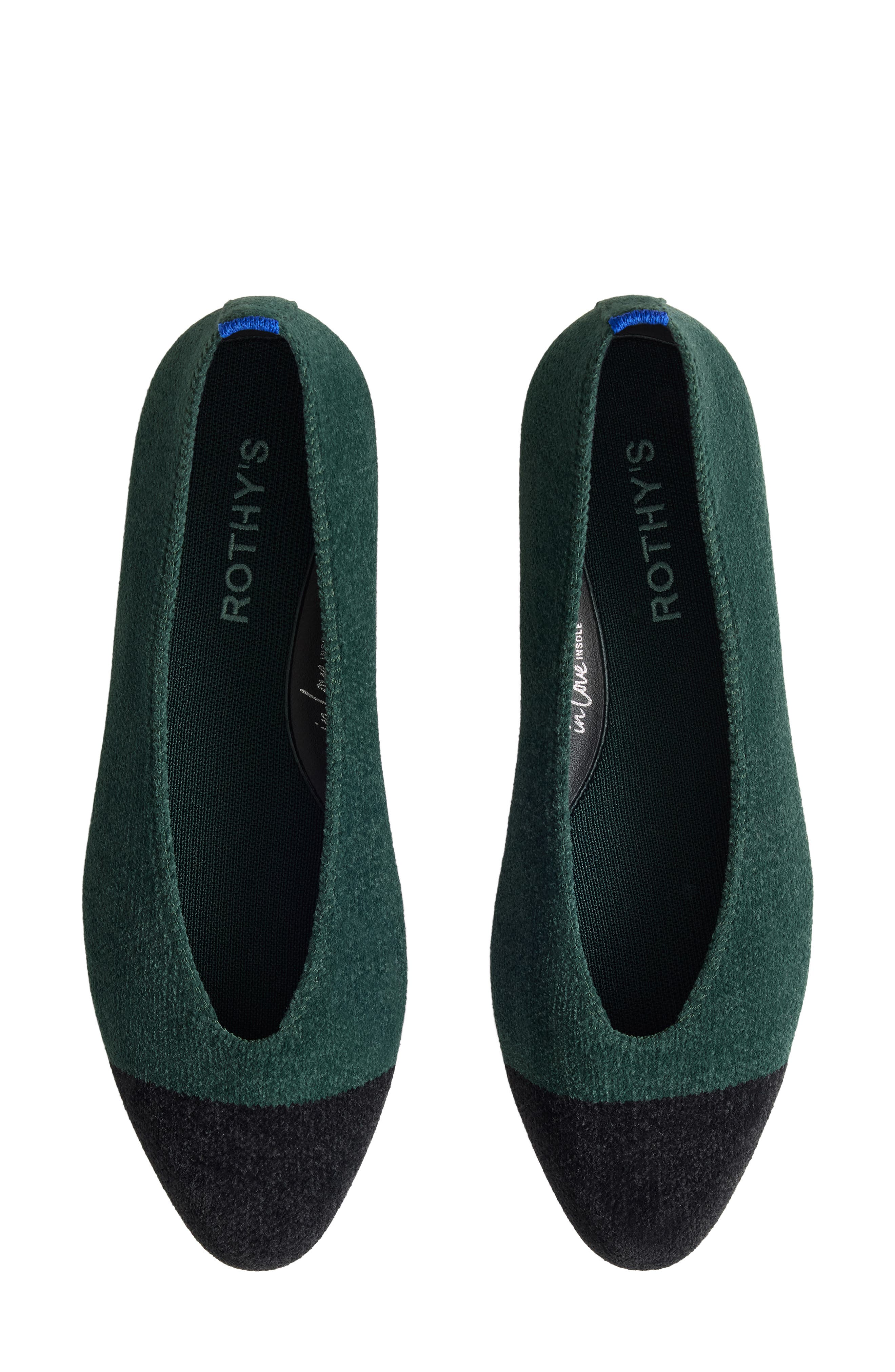 The Almond Ballet Flat, Alternate, color, REVELVET EVERGREEN CAPTOE