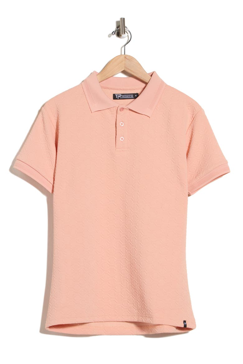 Modern Fit Textured Polo, Alternate, color, DARK PINK