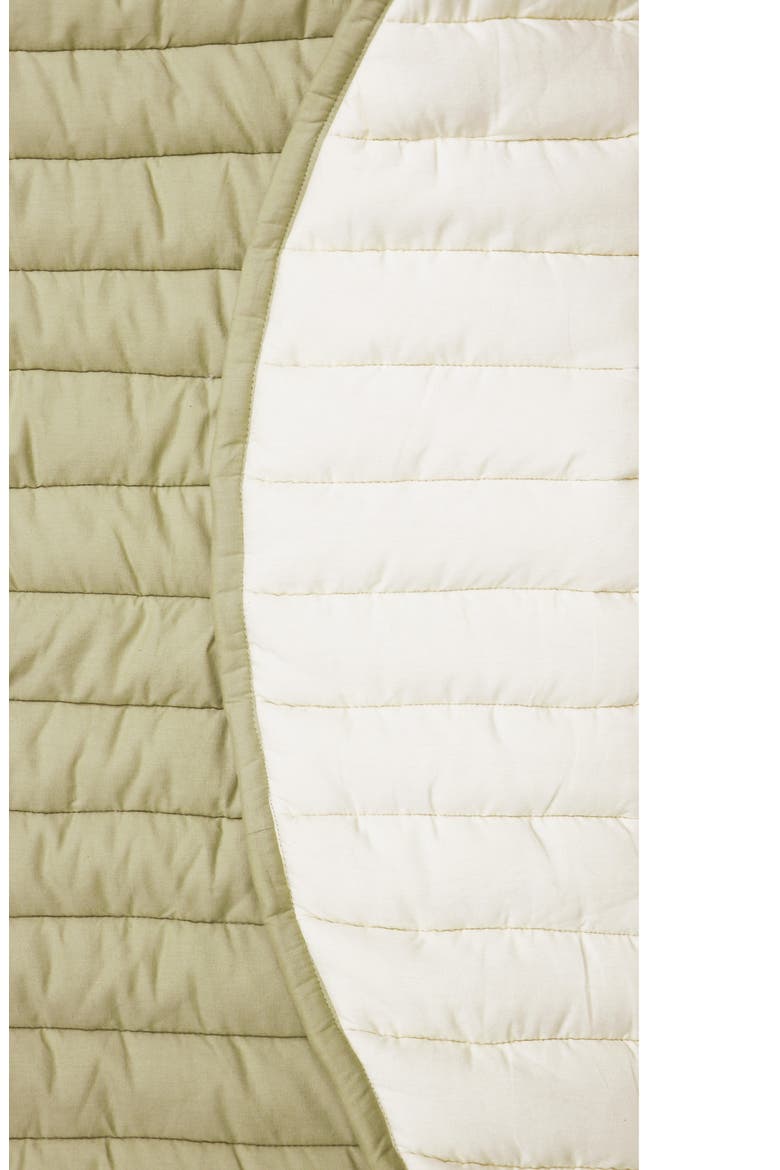 Sensorial Reversible Organic Cotton Roll-Up Play Mat, Alternate, color, OLIVE