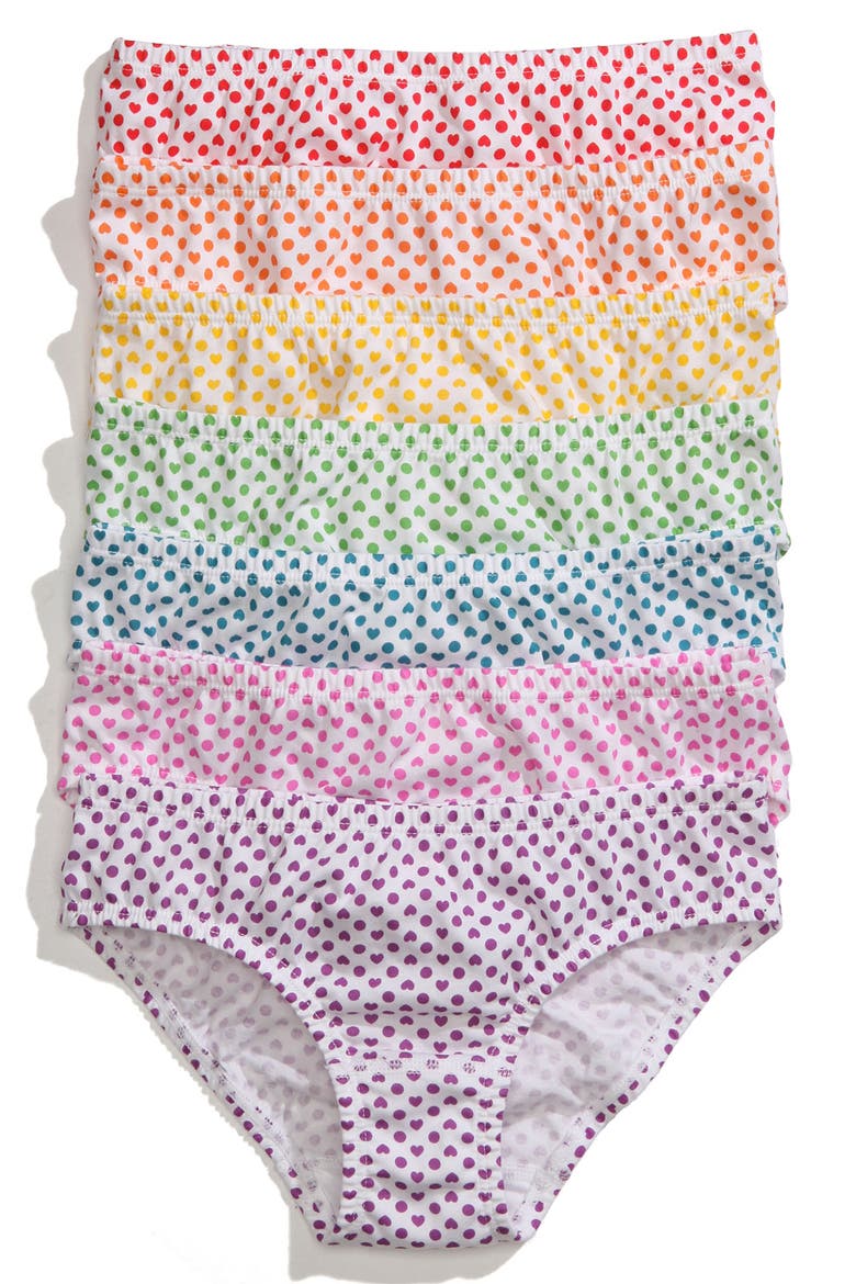 Ivy & Moon Print Hipsters, Main, color, HEARTS/ DOTS