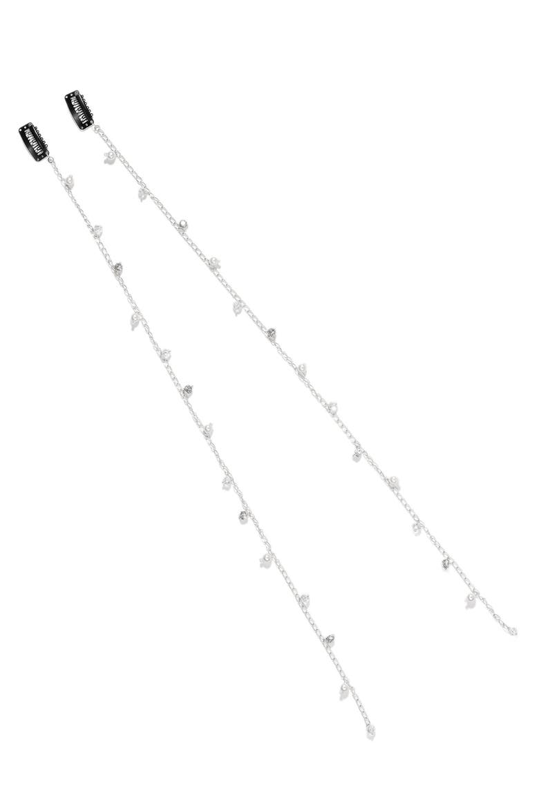 Midnight Pearl Hair Chain, Alternate, color, Silver