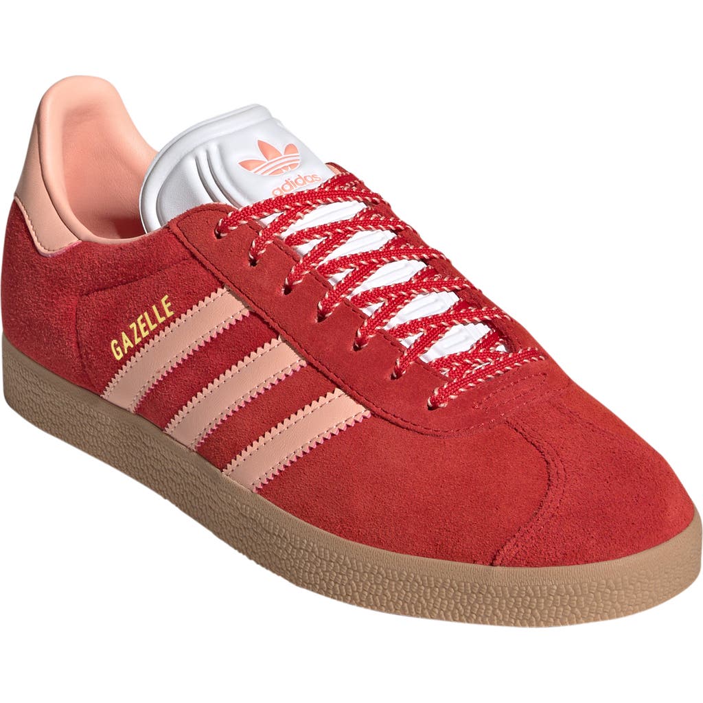Adidas Originals Adidas Gazelle Sneaker In Scarlet/pink/gold Met.