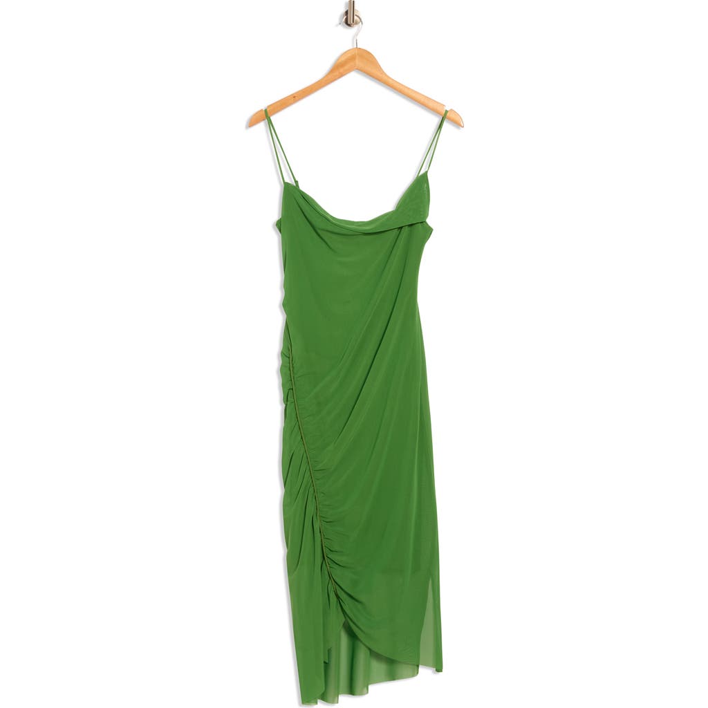 Allsaints Ulla Mesh Slipdress In Green