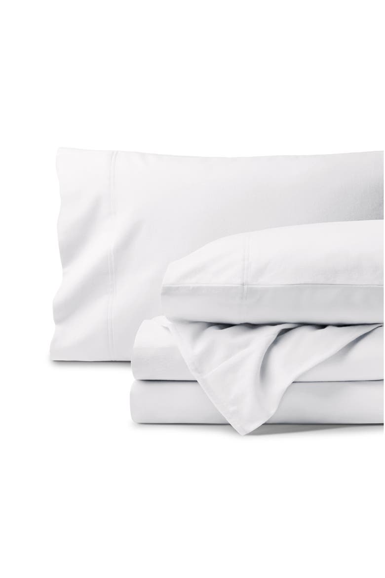 100% Organic Cotton Flannel Sheet Set, Main, color, White