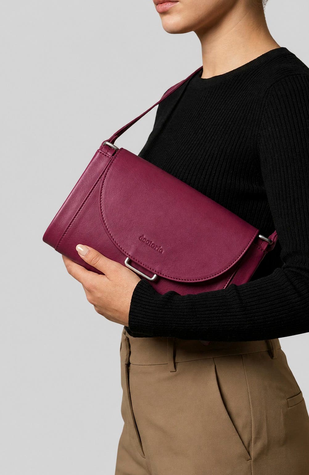 Nora Leather Crossbody Bag, Alternate, color, WINE