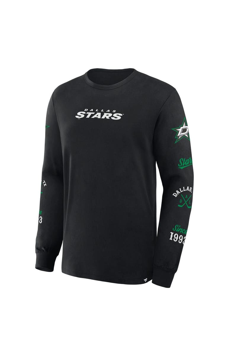 FANATICS Men's Fanatics Black Dallas Stars Boxed In Legacy Long Sleeve T-Shirt, Alternate, color, Black