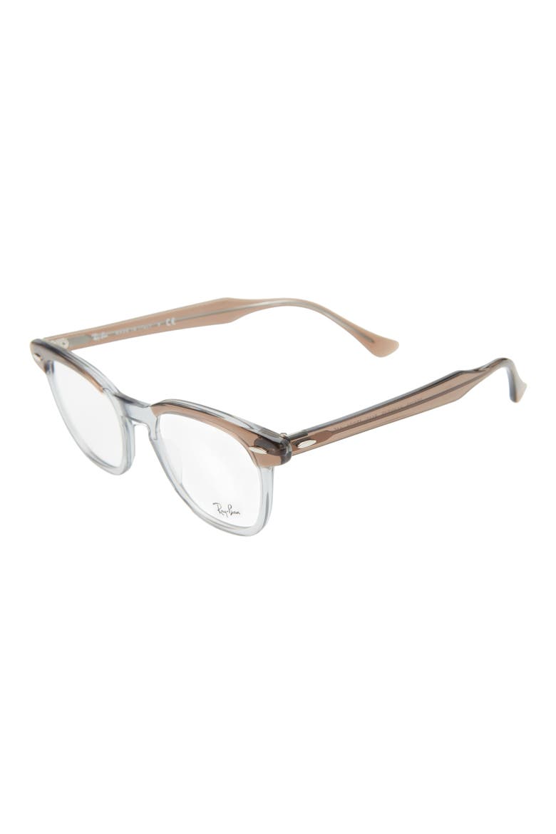48mm Small Blue Light Blocking Glasses, Alternate, color, BROWN GREY