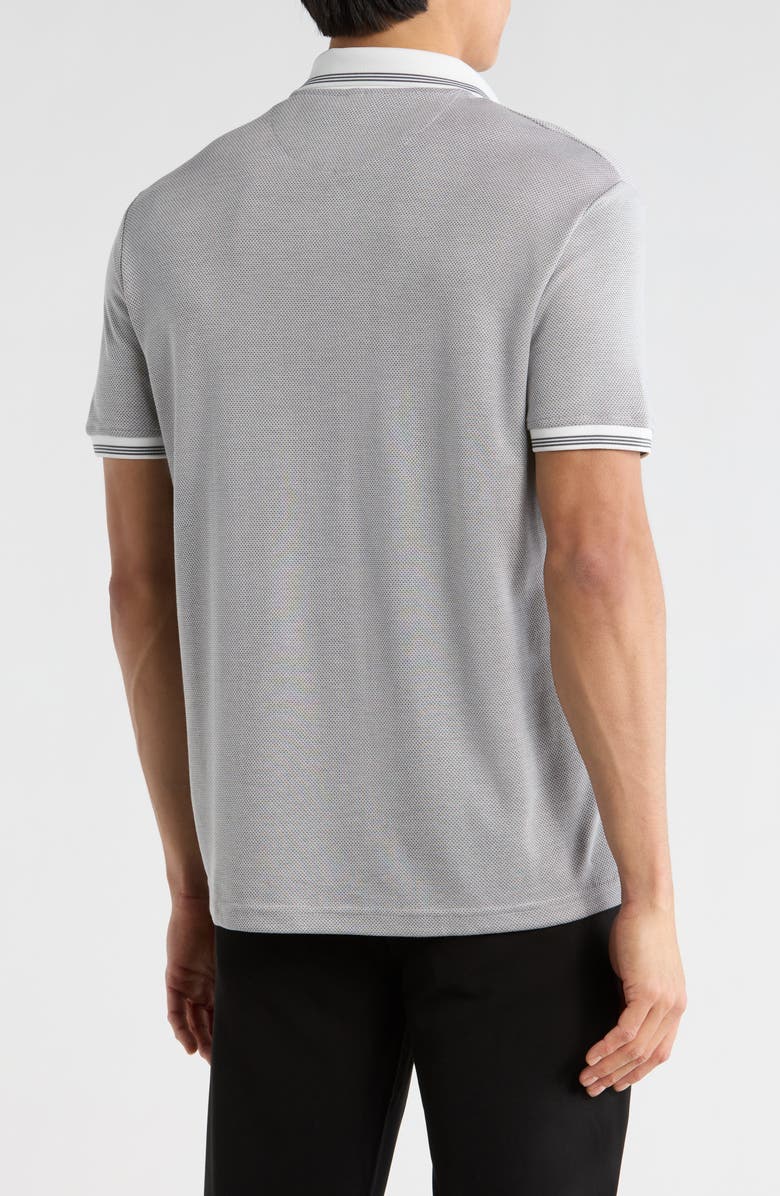 DENIM AND FLOWER Tipped Quarter Zip Knit Polo, Alternate, color, Charcoal