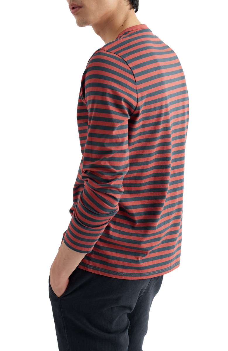 Seasalt Cornwall Sailor Stripe Long Sleeve Organic Cotton T-Shirt, Alternate, color, Mini Cornish Dusty Copper
