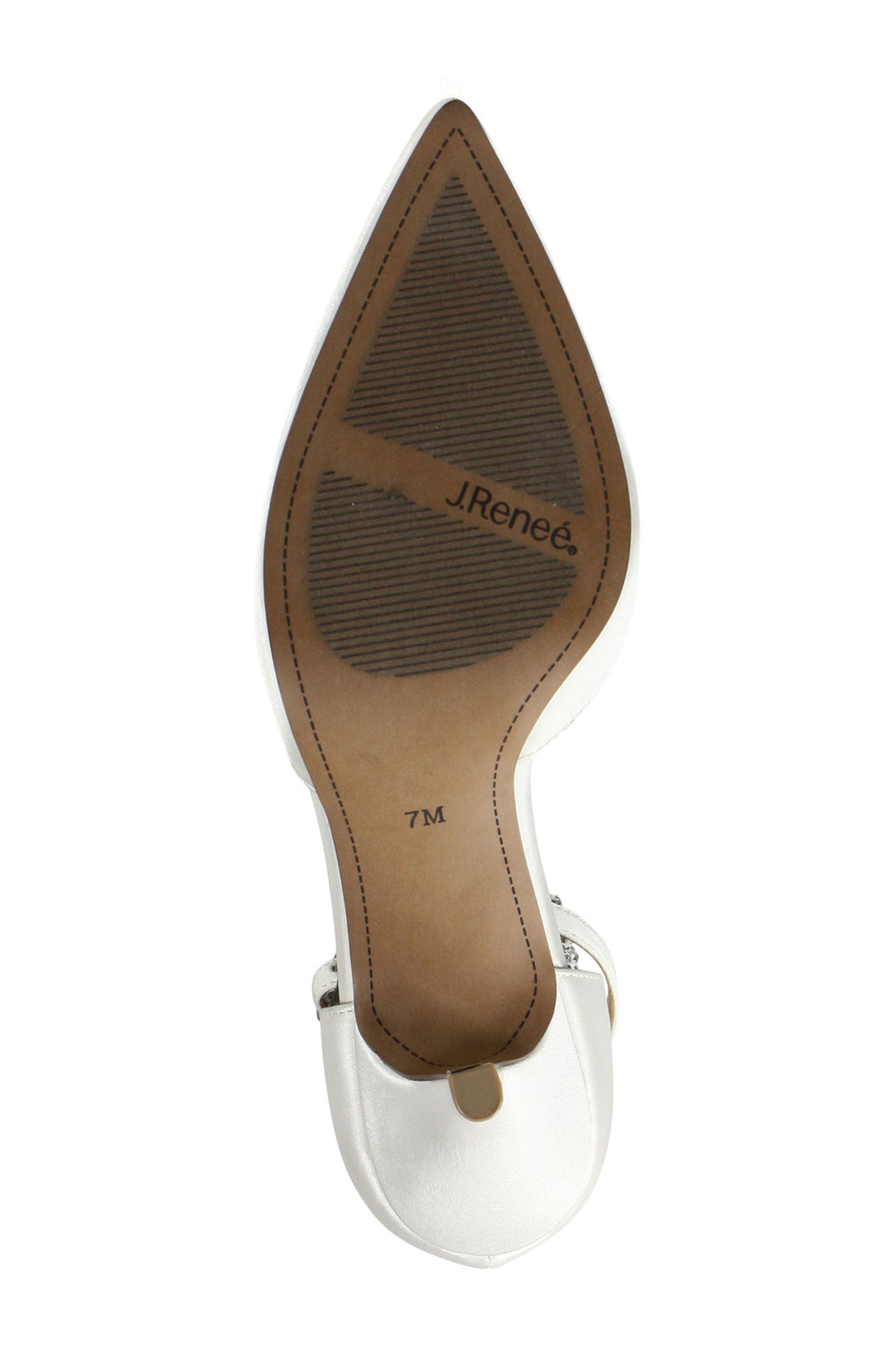 J.Renée Kenema Ankle Strap Pump, Alternate, color, WHITE SATIN