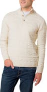 Hope & Henry Organic Mock Neck Cable Sweater