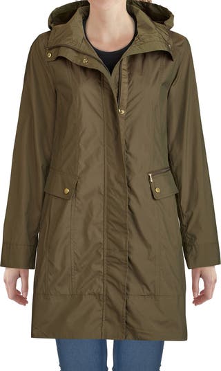 Cole haan signature back bow packable hooded raincoat online