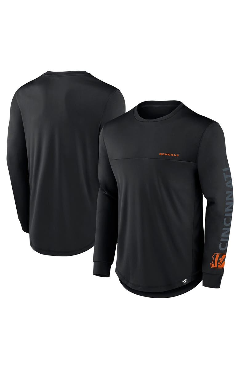 FANATICS Men's Fanatics Black Cincinnati Bengals Blackout Long Sleeve T-Shirt, Alternate, color, Black