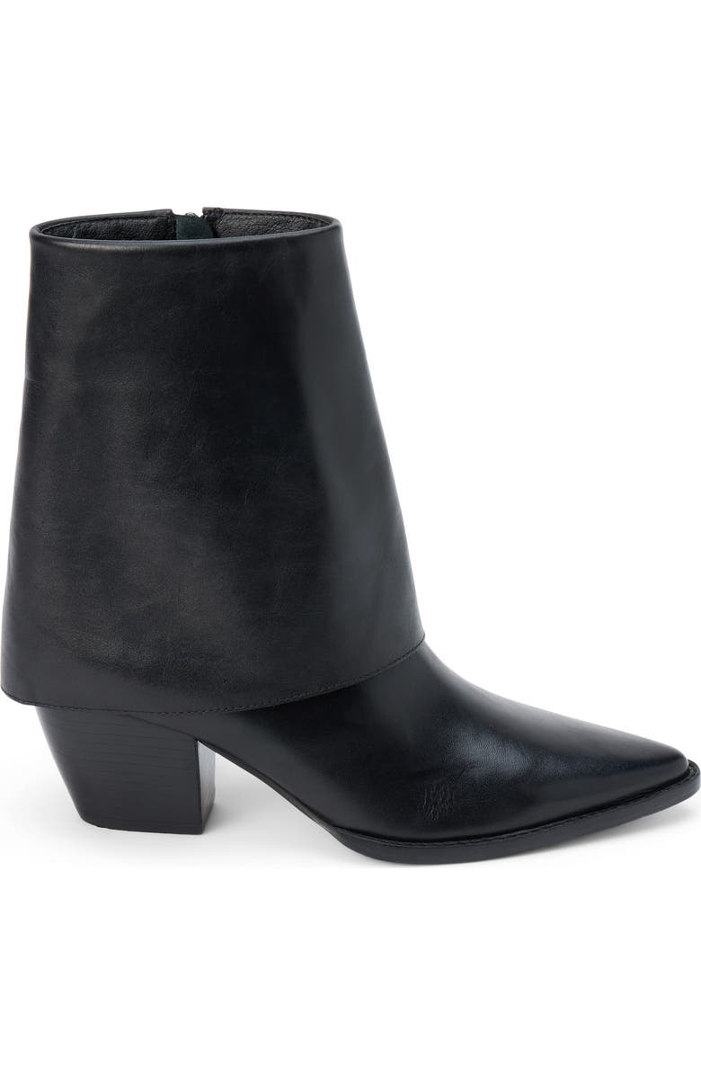 Matisse Ella Foldover Bootie, Alternate, color, Black Leather