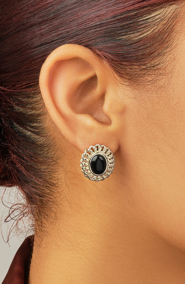 Sterling Forever Ainsley Stud Earrings, Alternate, color, Silver