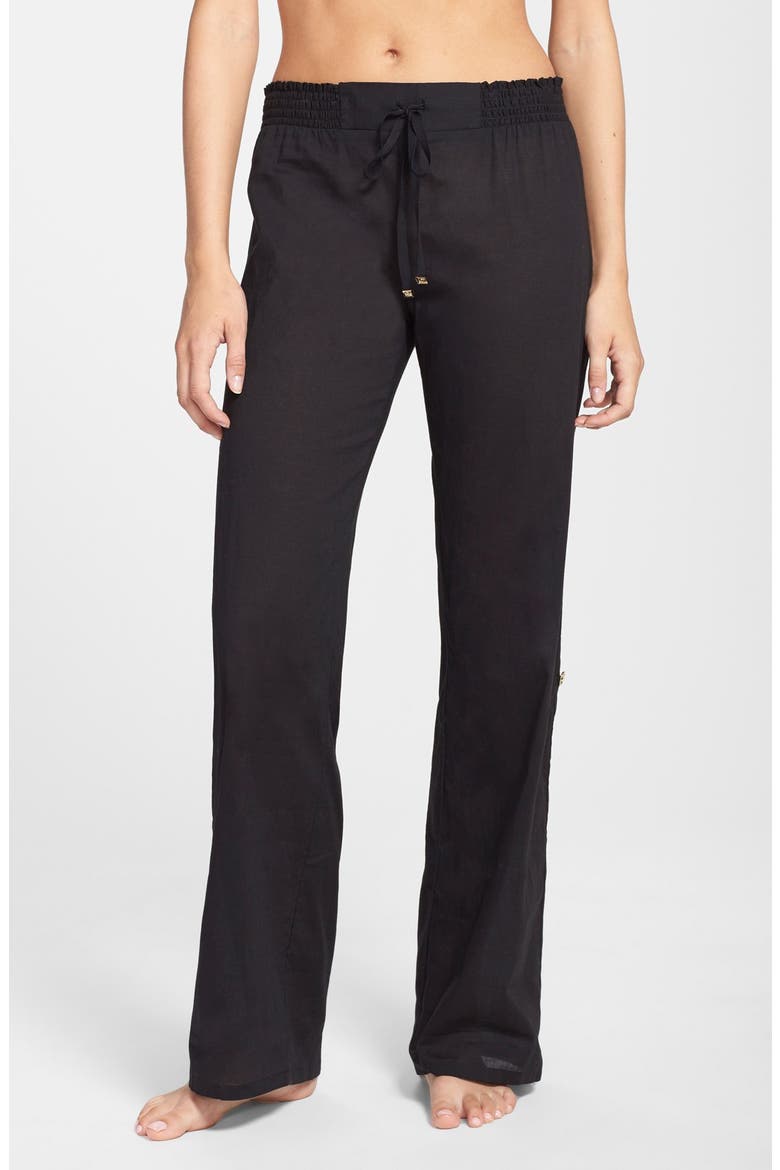 Cotton Voile Pants, Main, color, BLACK