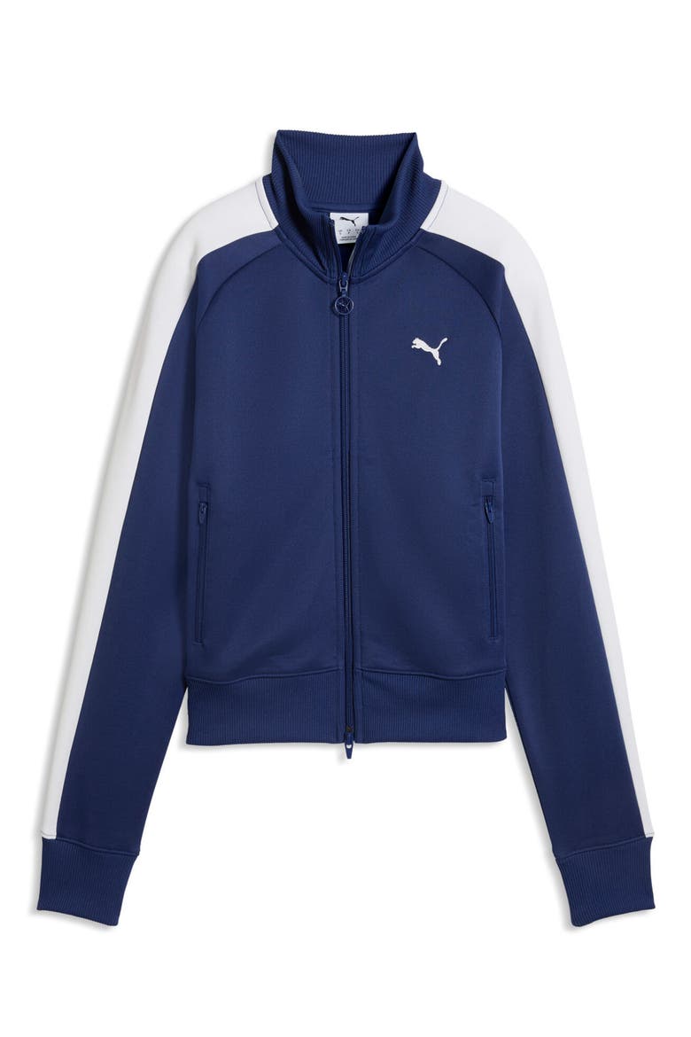 T7 Always On Crop Track Jacket, Alternate, color, BLUE JEWEL