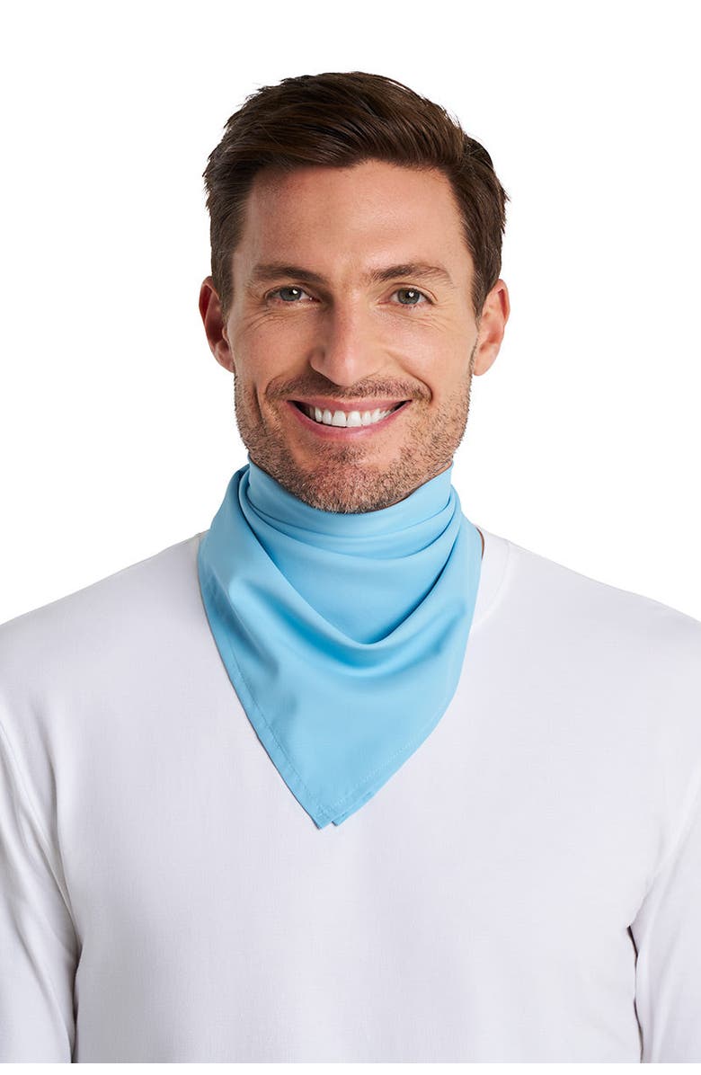 Coolibar Lightweight Sun Bandana - UPF 50+ Sun Protection - Grassi, Main, color, Arctic Blue