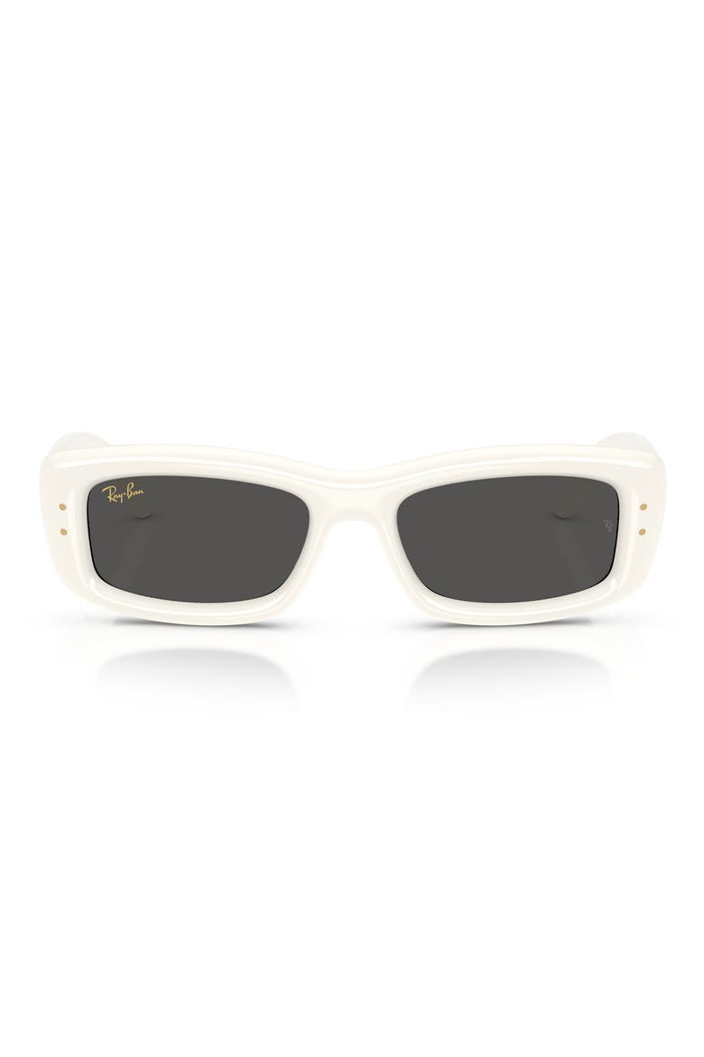 x A$AP Rocky Kiliane 55mm Rectangular Puffer Sunglasses, Main, color, FULL CREAM / DARK GREY