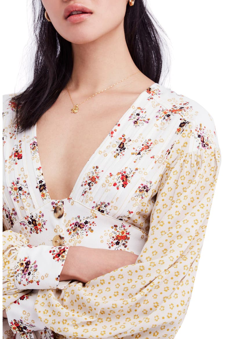 Wonderland Print Dress, Alternate, color, IVORY
