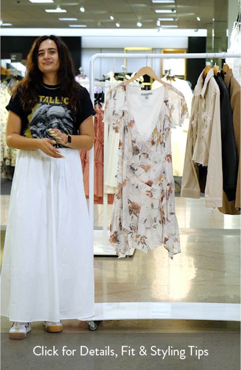 Darma Floral Print Asymmetric Ruffle Dress, sales video thumbnail