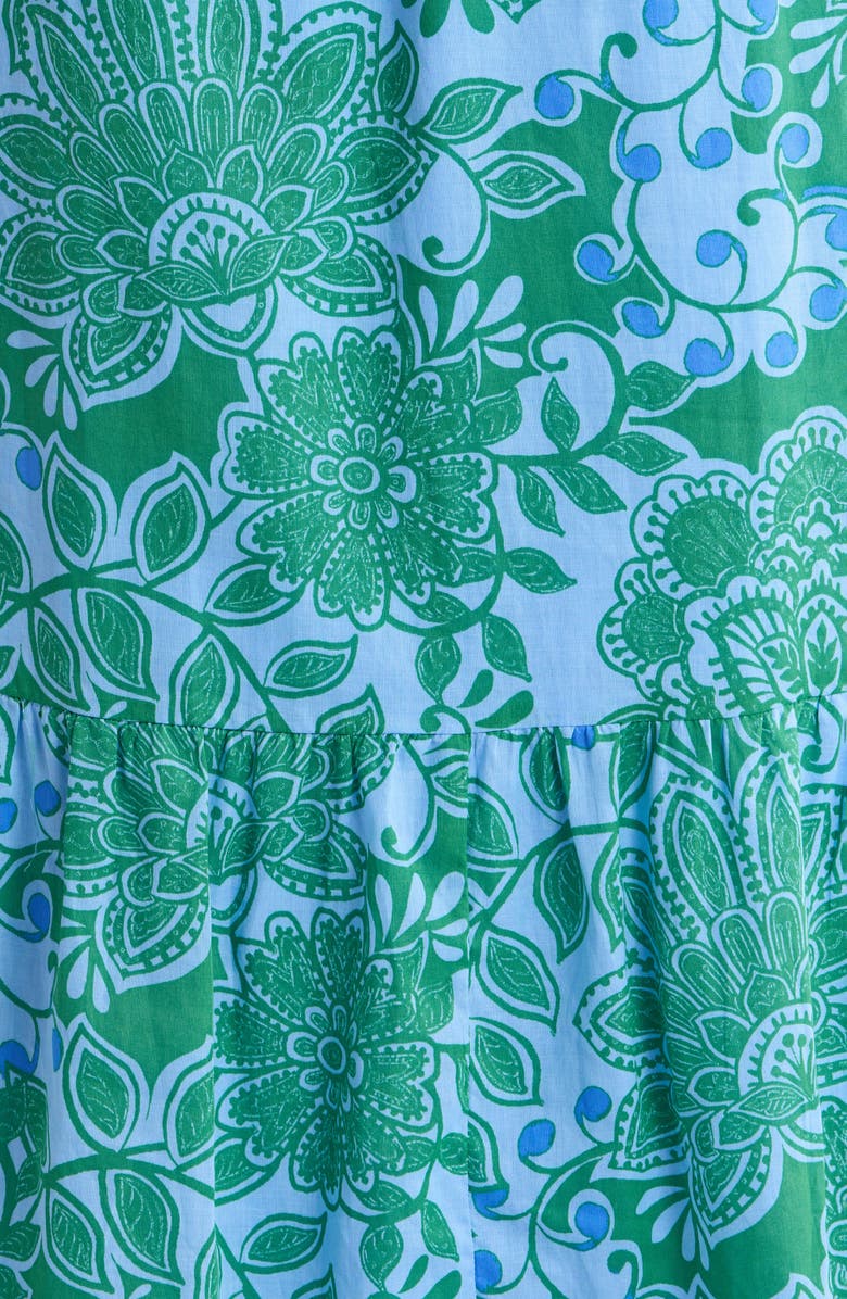 SUGARLIPS Tressa Floral Print Maxi Dress, Alternate, color, Kelly-Blue-Mul