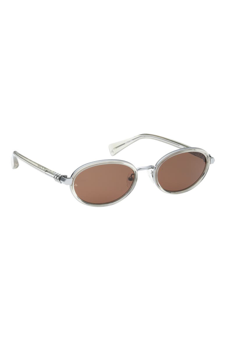 56mm Oval Sunglasses, Alternate, color, SHINY CRYSTAL TIDAL FOAM TAN L