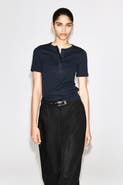 COS Ribbed Henley T-shirt