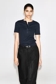 COS Ribbed Henley T-shirt