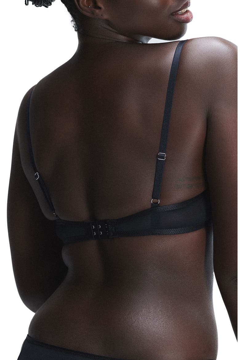 Puff Cherries Unlined Demi Bra, Alternate, color, BLACK CAVIAR