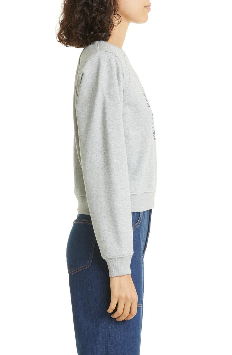 Veronica Beard Beaumont Logo Cotton Blend Graphic Sweatshirt, Alternate, color,