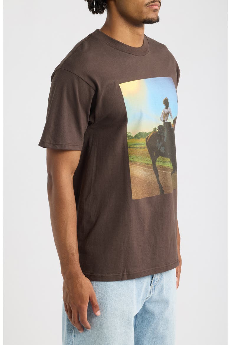 Trail Ride Cotton Graphic T-Shirt, Alternate, color, JAVA BROWN