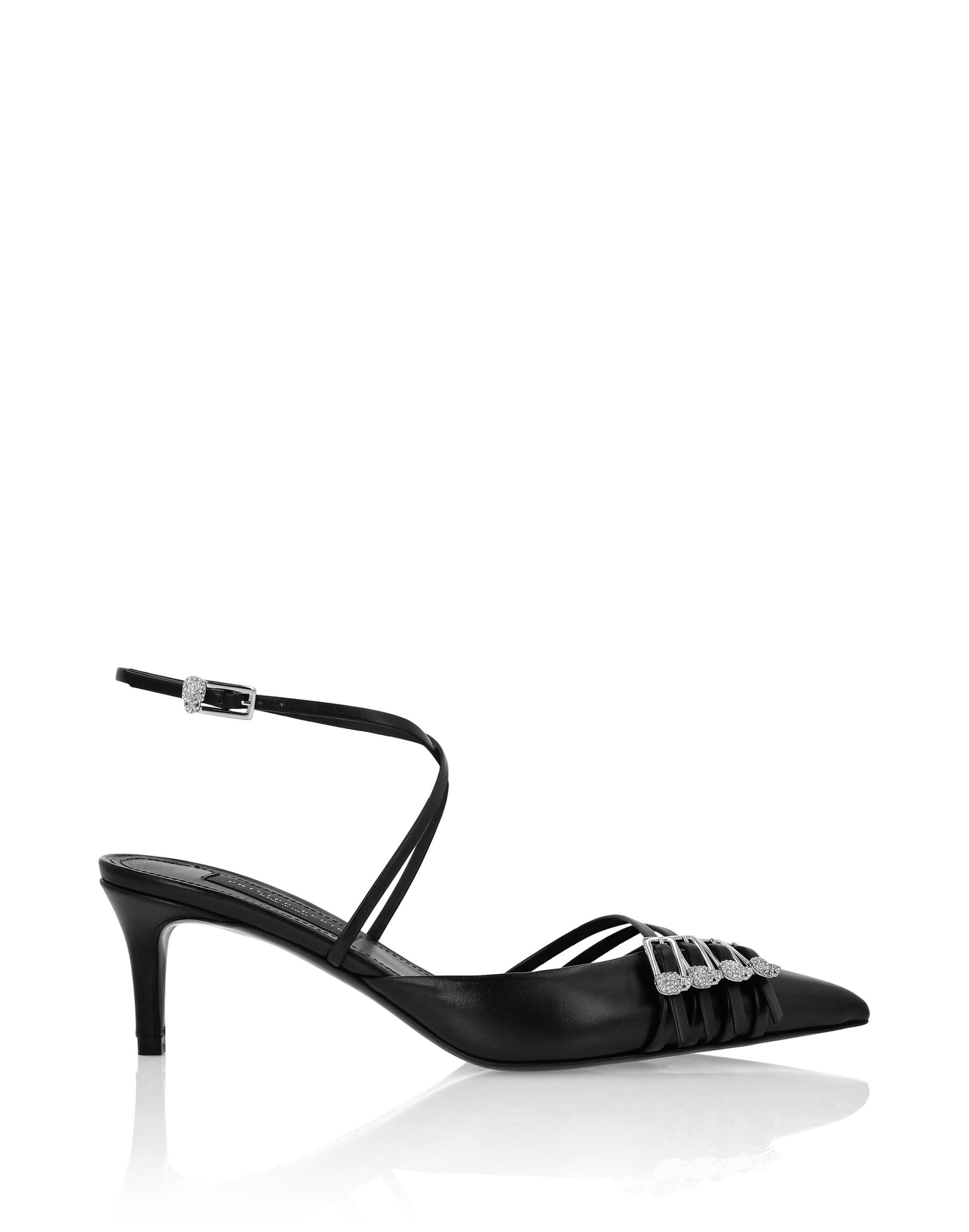Multi-Strap Crossing Mid Heels 5 Women, Alternate, color, black